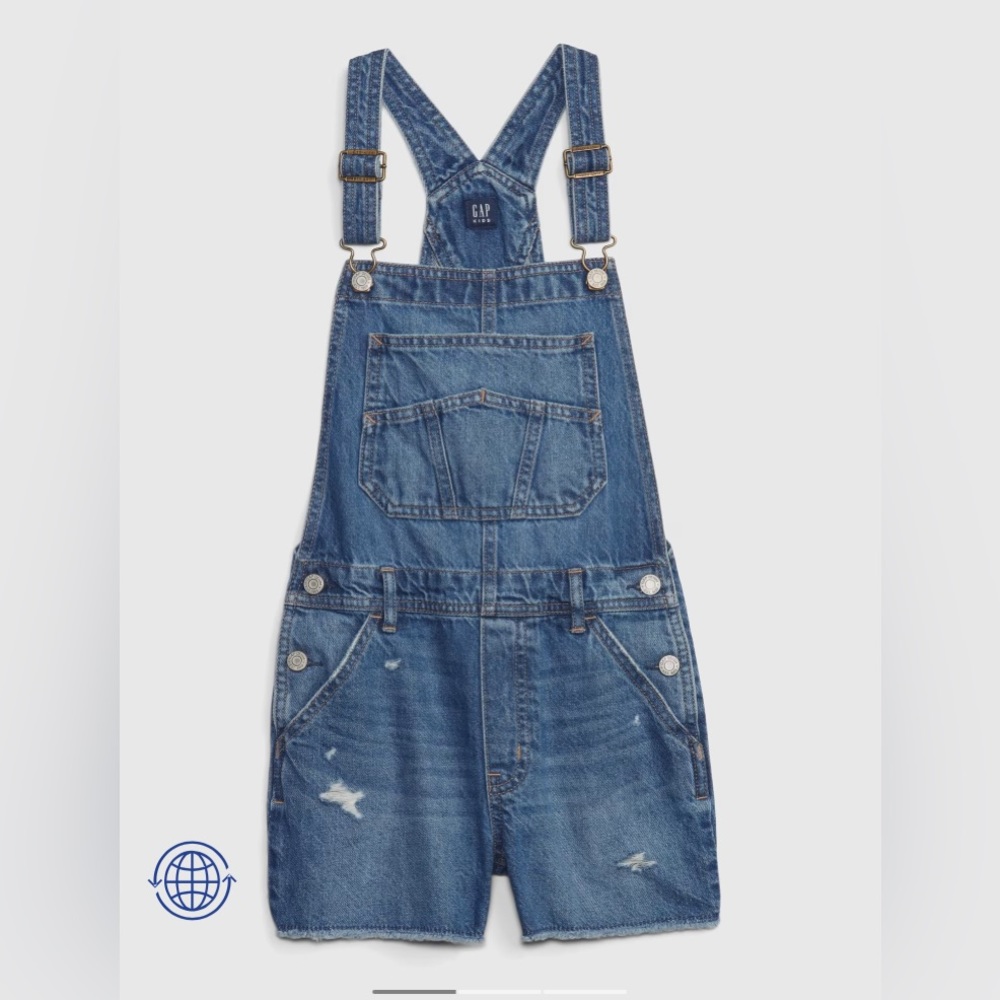 Gap girls denim shortalls size S (6/7) EUC!